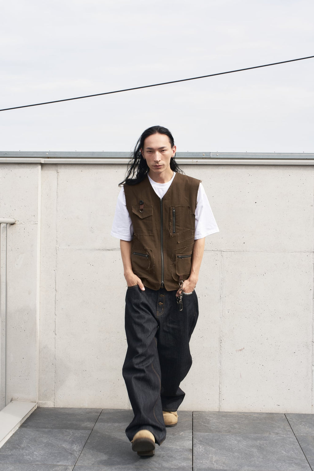 UL Cotton Vest 01 BROWN