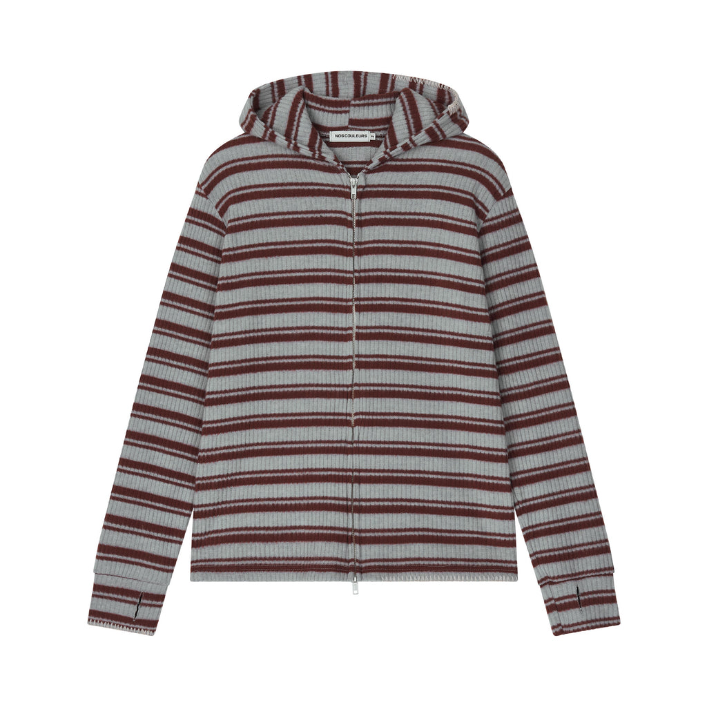 UL Knit Zip Hoodie 02 BROWN