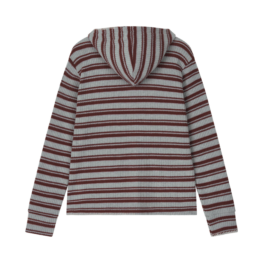 UL Knit Zip Hoodie 02 BROWN