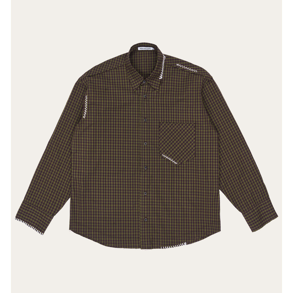 UL Check Shirt 02 BROWN