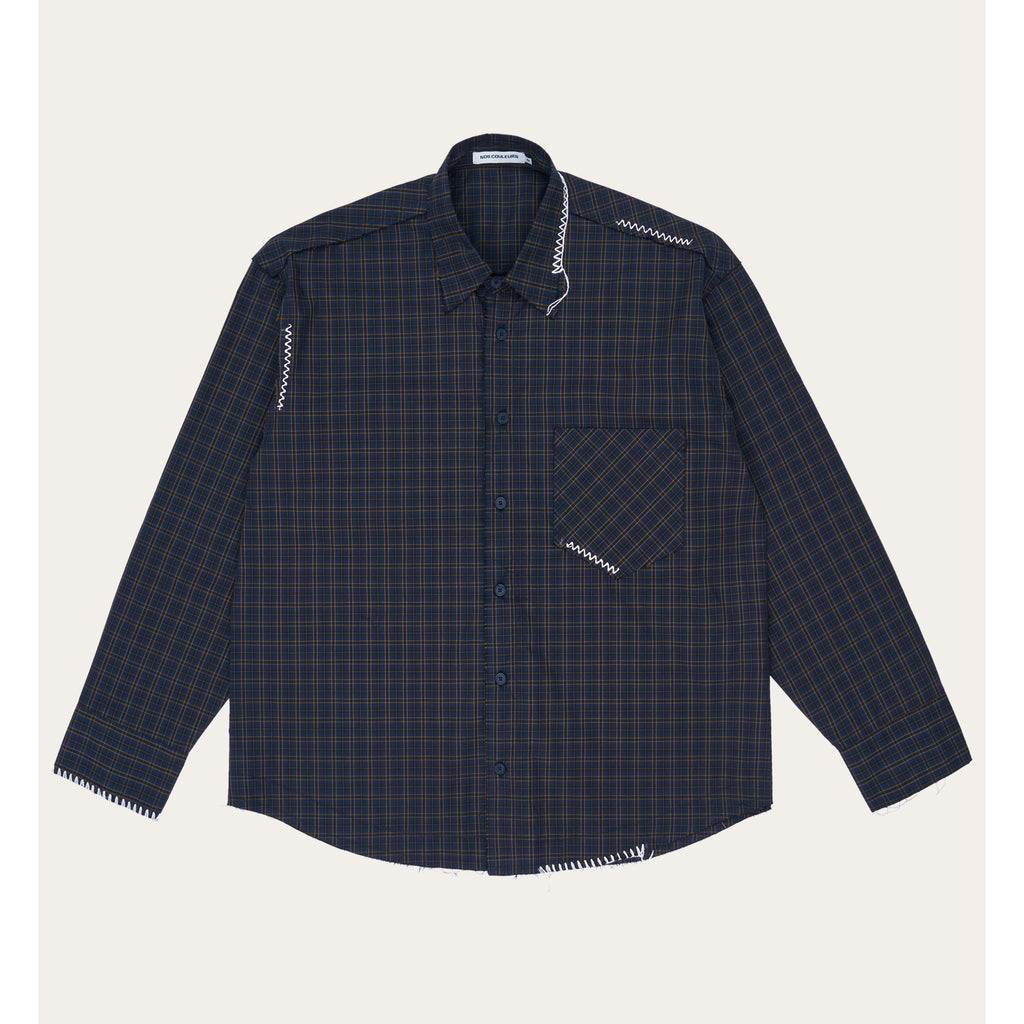 UL Check Shirt 02 NAVY