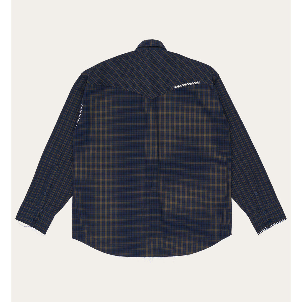 UL Check Shirt 02 NAVY