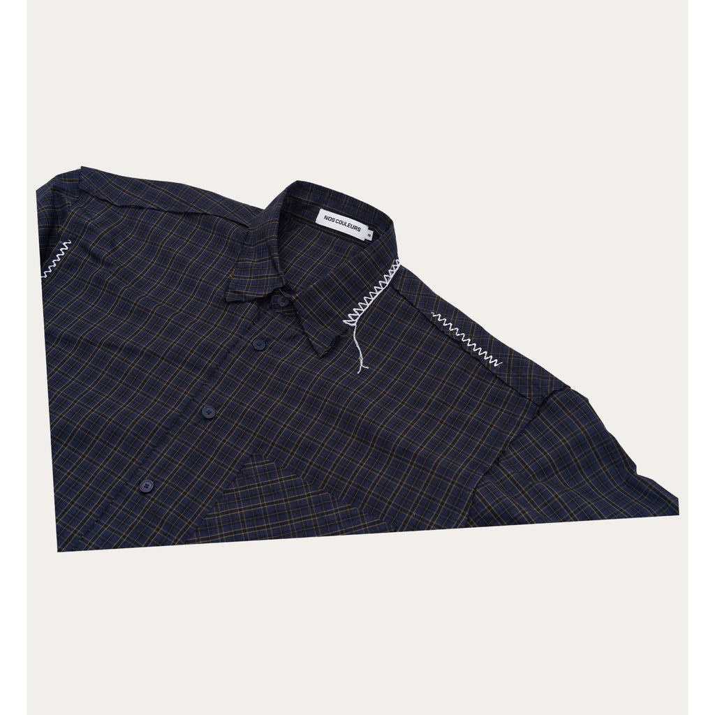 UL Check Shirt 02 NAVY