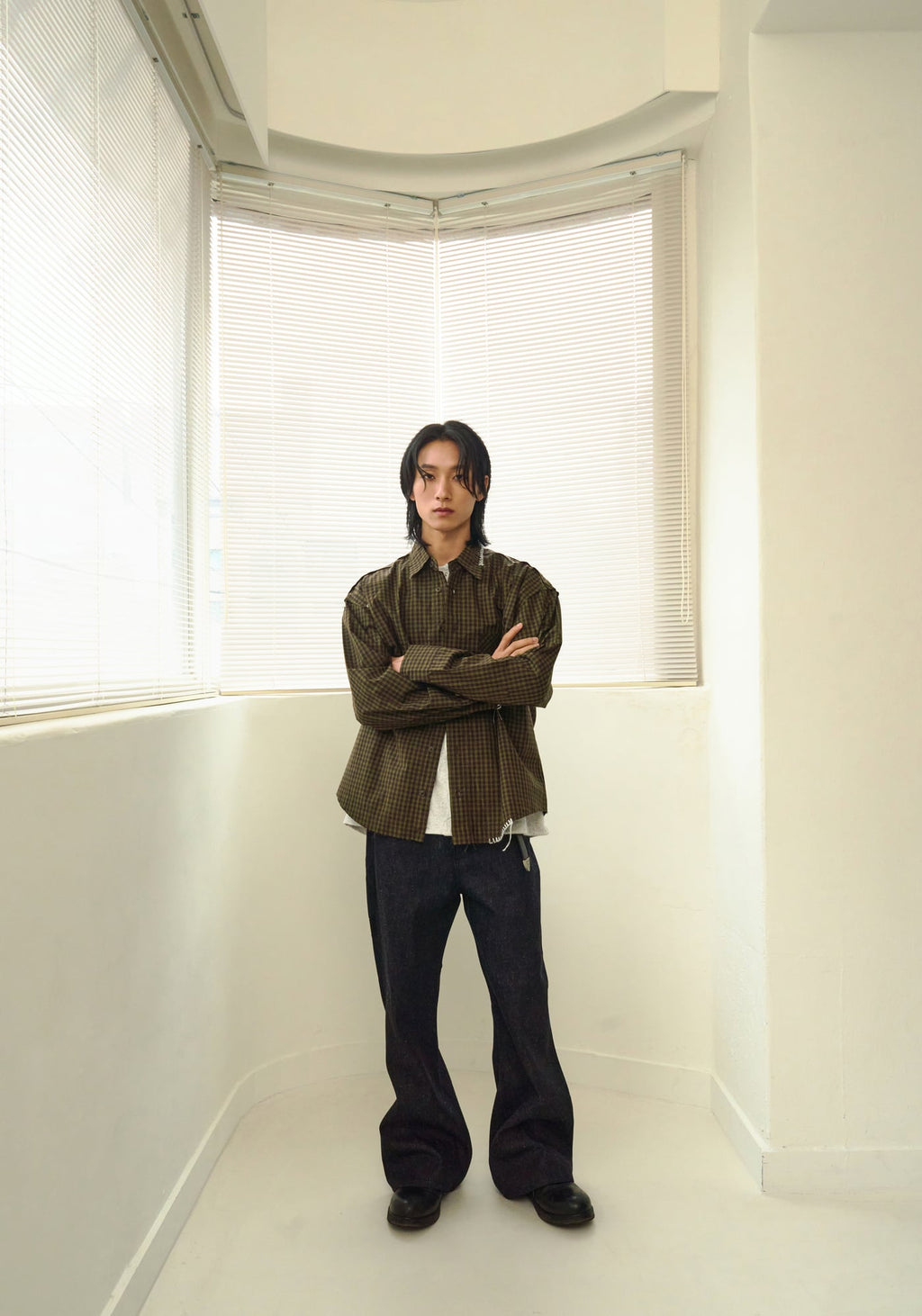 UL Check Shirt 02 BROWN