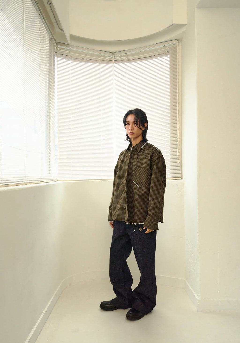 UL Check Shirt 02 BROWN