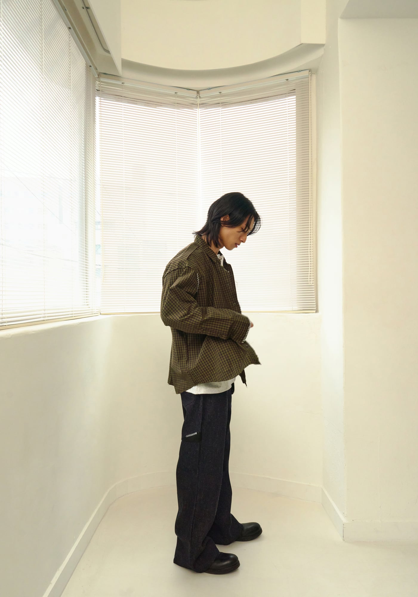 UL Check Shirt 02 BROWN
