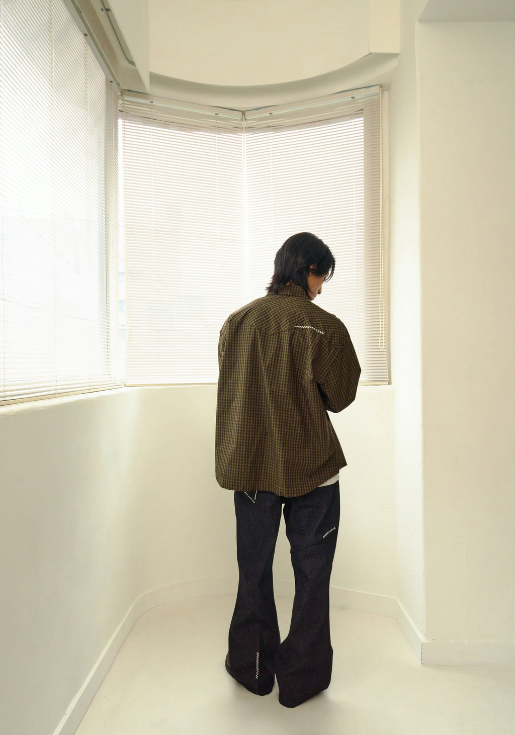 UL Check Shirt 02 BROWN
