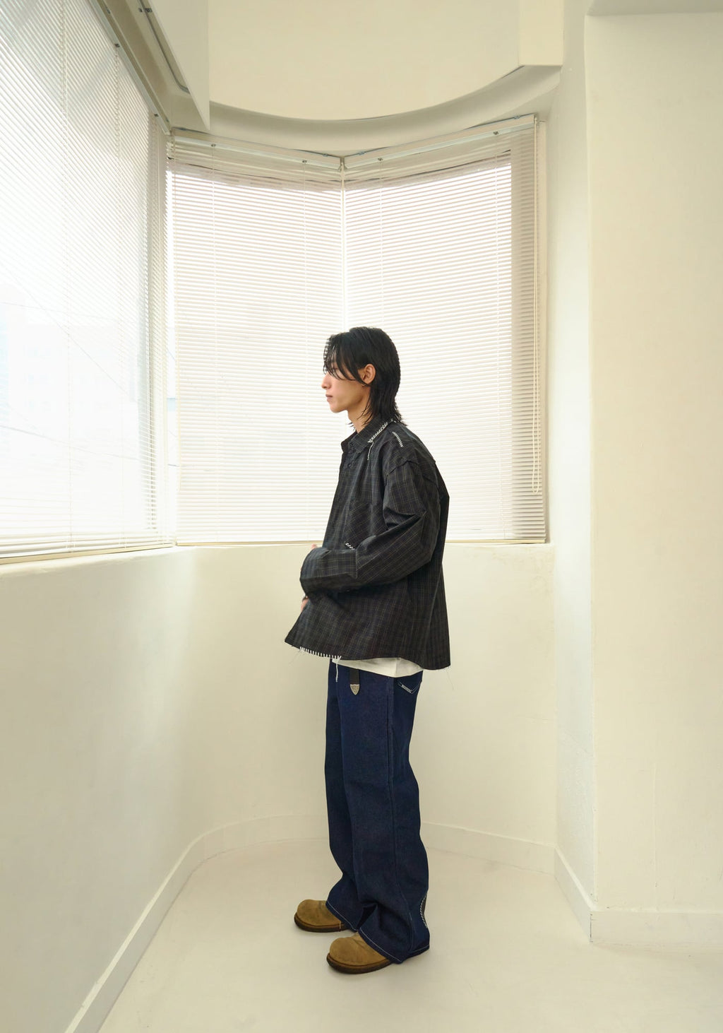 UL Check Shirt 02 NAVY