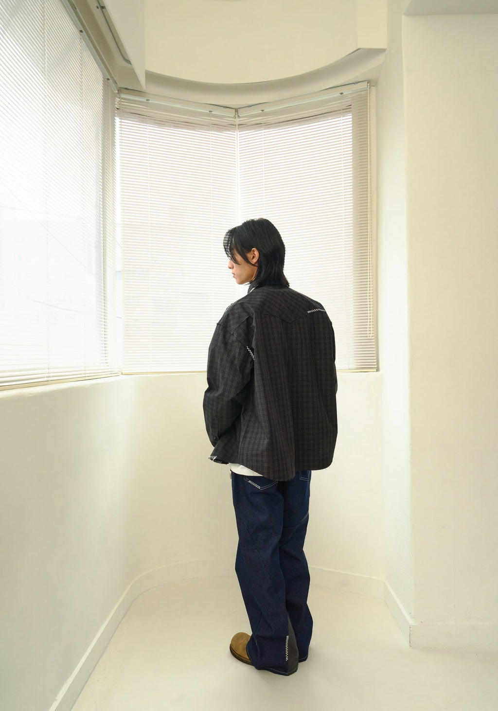 UL Check Shirt 02 NAVY