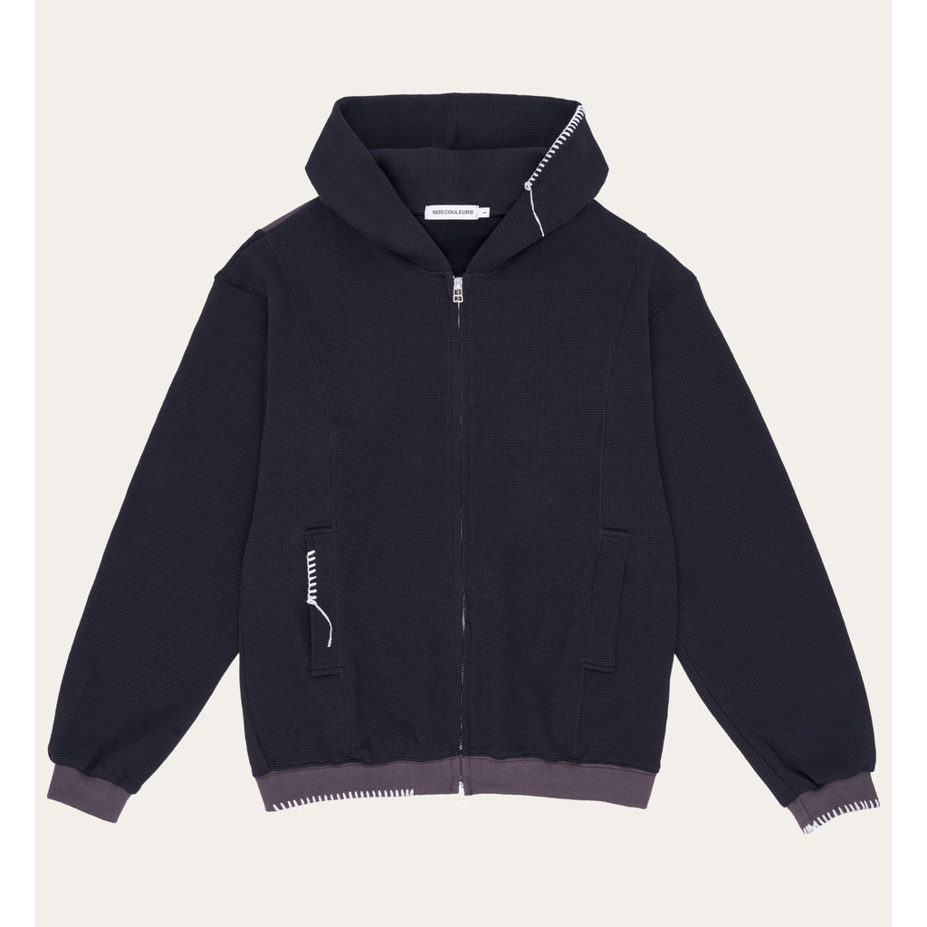 UL Thermal Zip Hoodie 01 BLACK