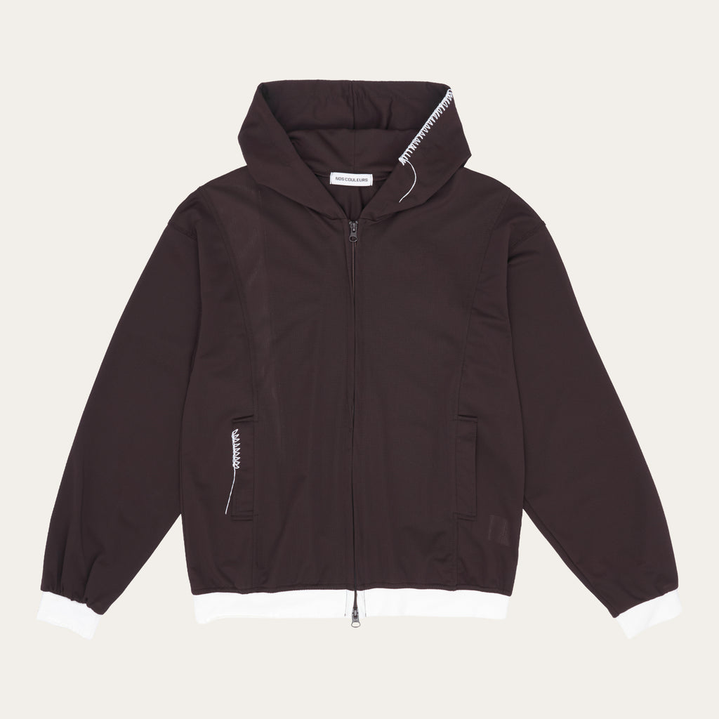 UL Mesh Zip Hoodie 02 Brown