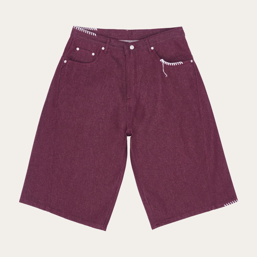 UL Denim Shorts 07 Red
