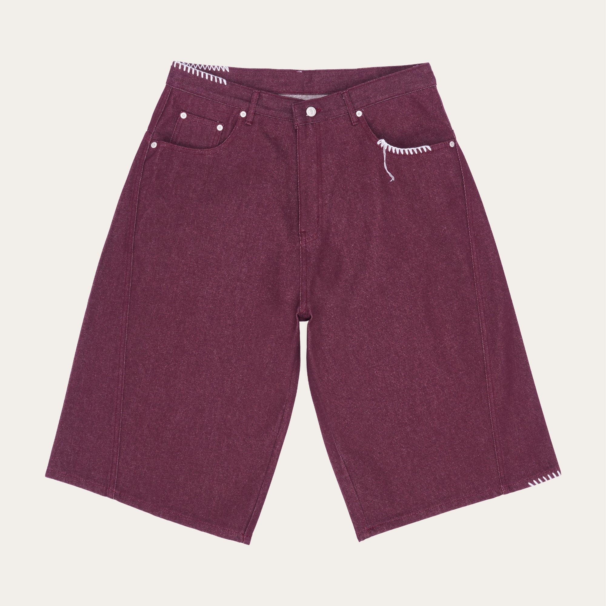 UL Denim Shorts 07 Red