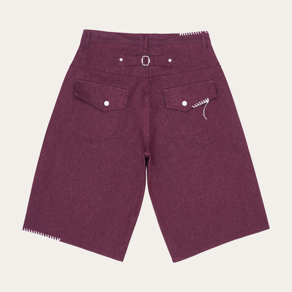 UL Denim Shorts 07 Red
