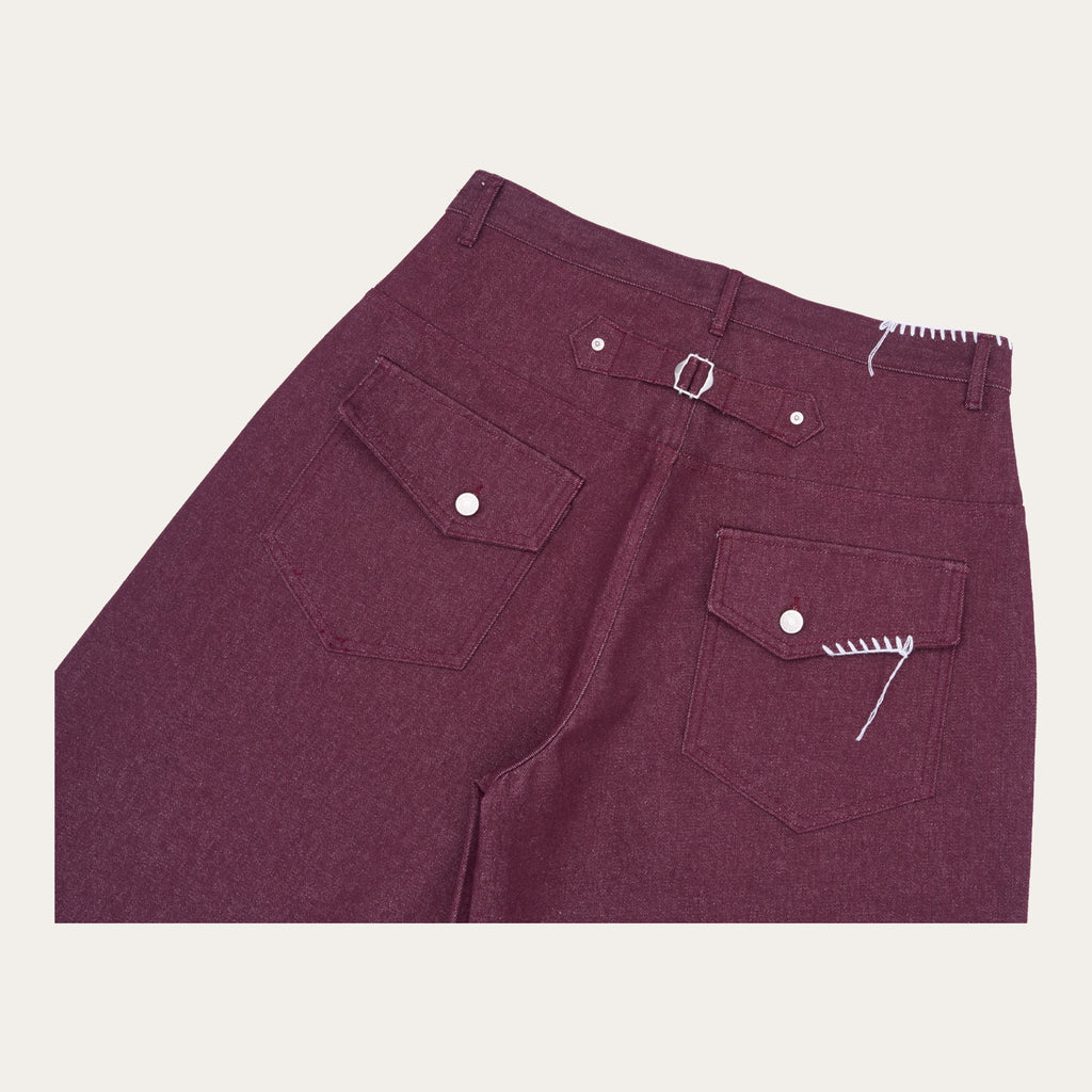 UL Denim Shorts 07 Red