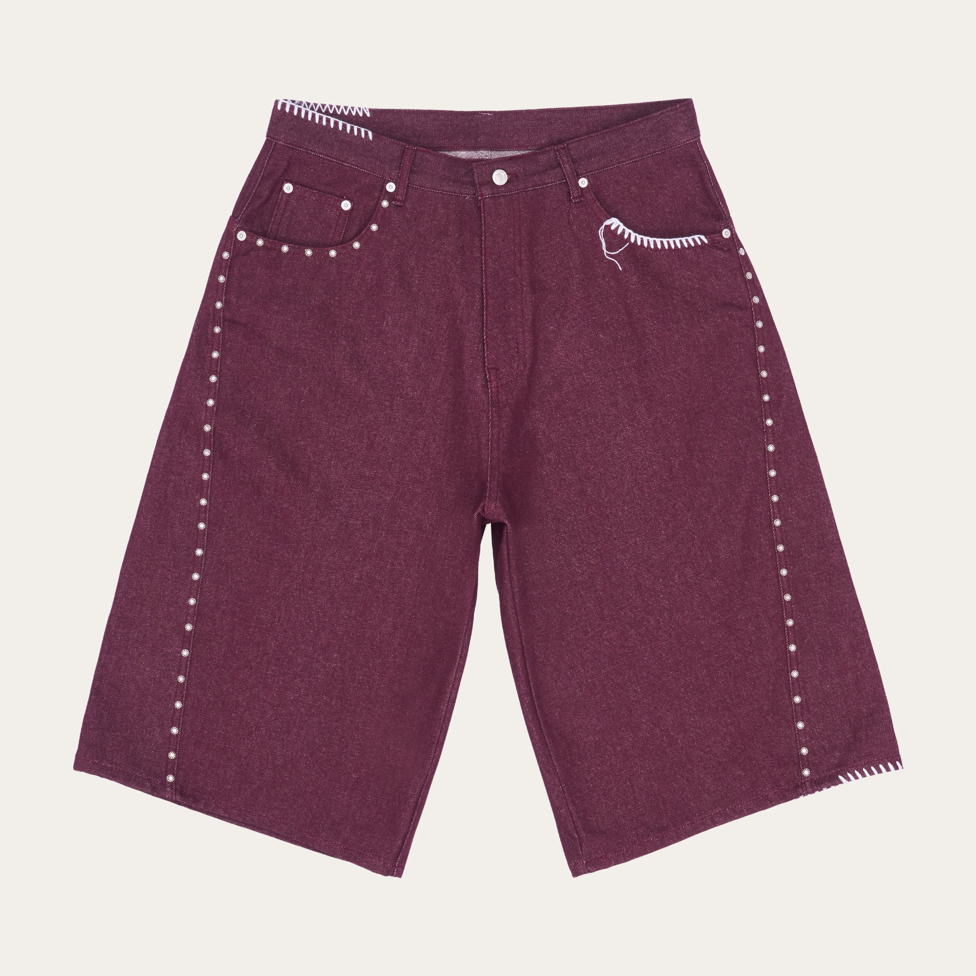 UL Denim Shorts 08 Red