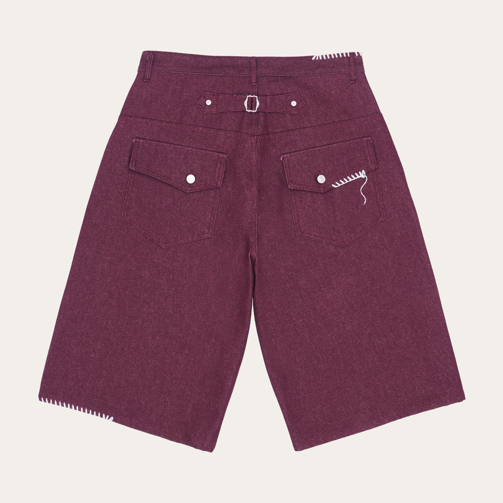 UL Denim Shorts 08 Red