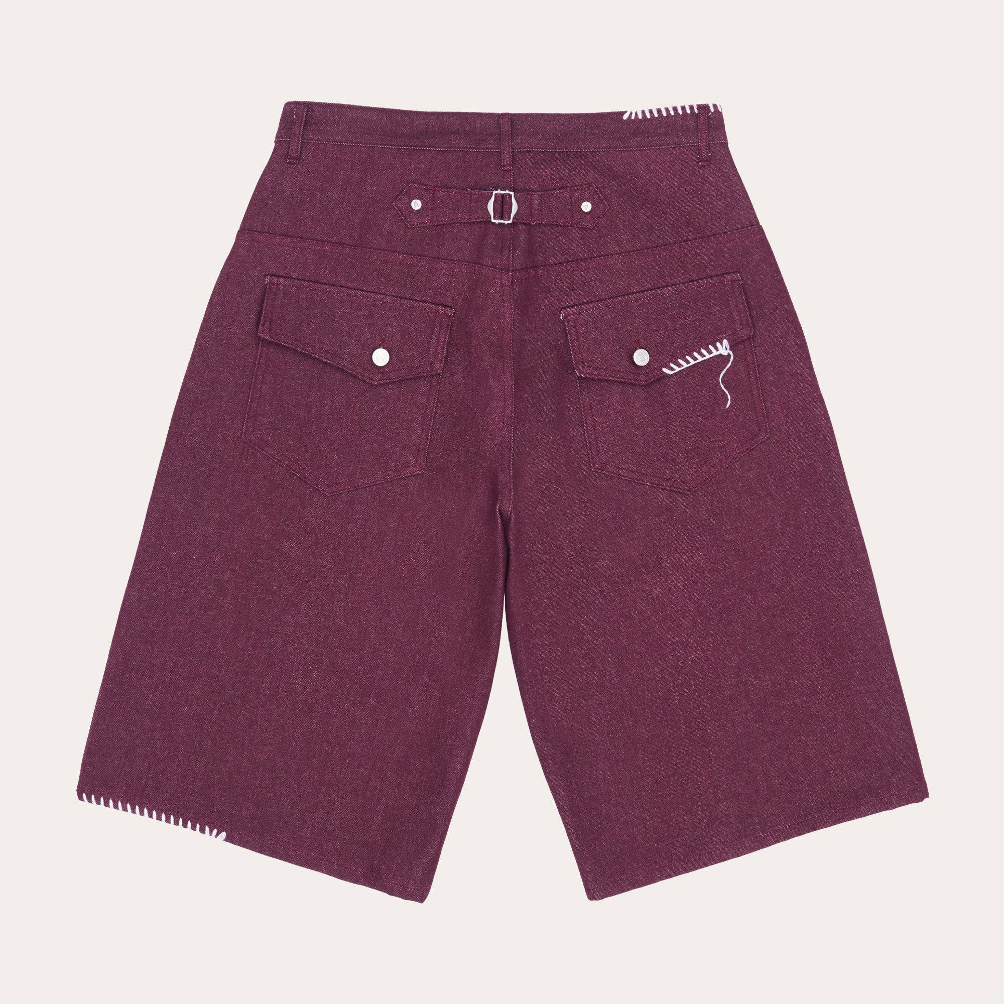 UL Denim Shorts 08 Red