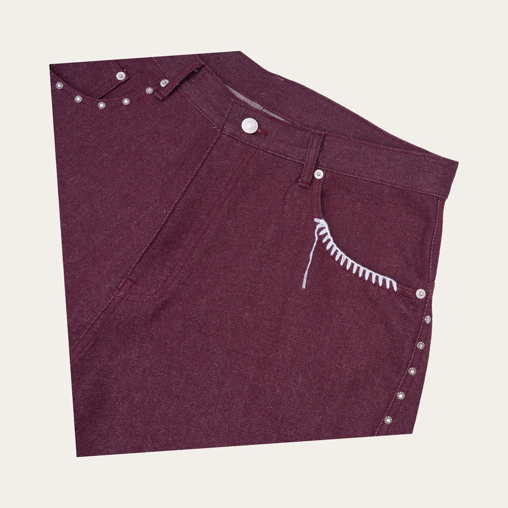 UL Denim Shorts 08 Red