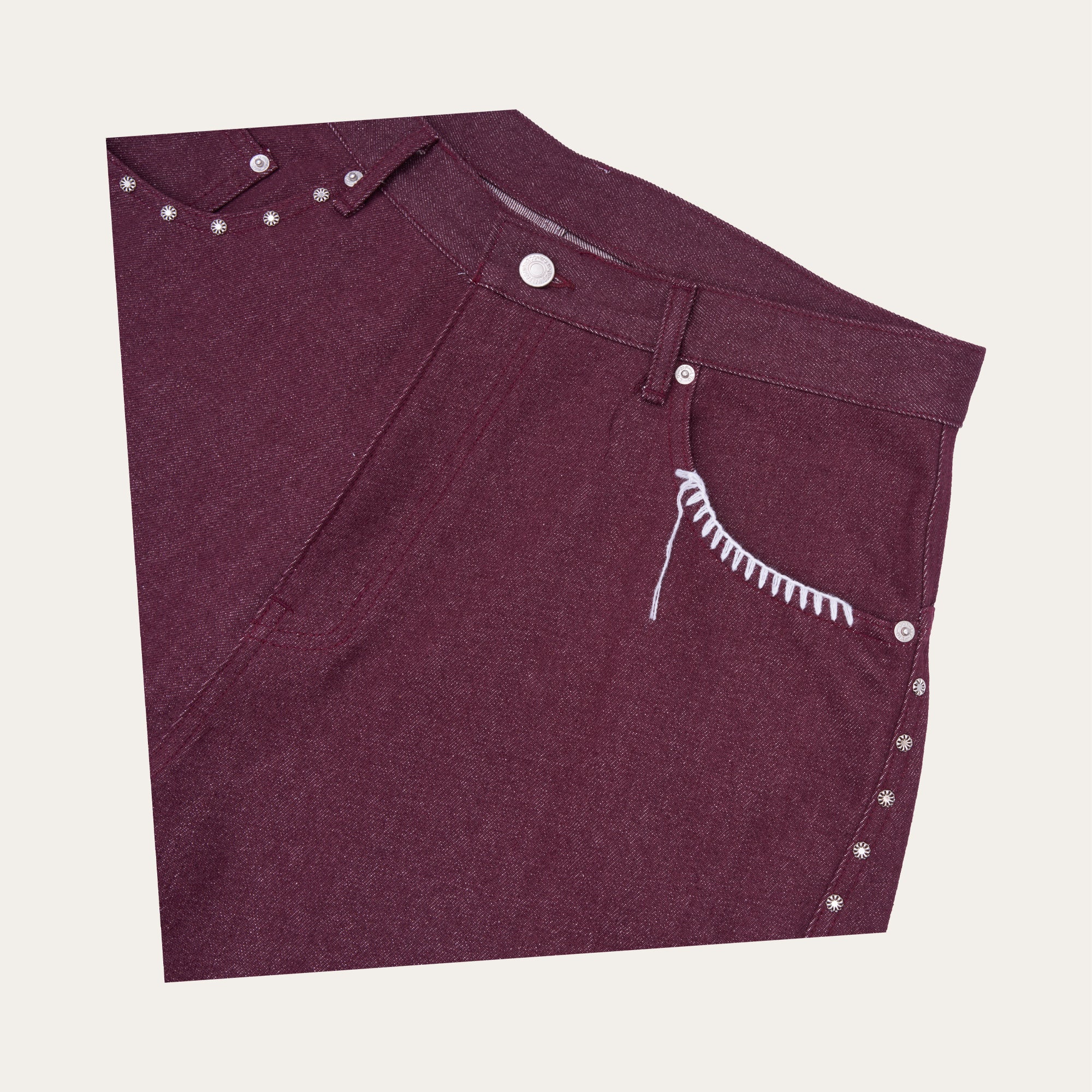 UL Denim Shorts 08 Red